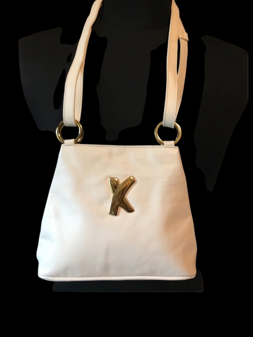 Paloma Picasso Vintage White Crossbody Shoulder Bag